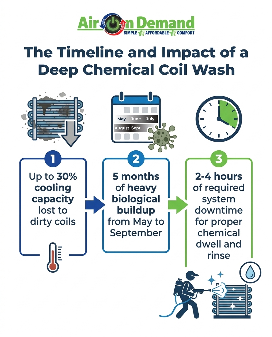 The Timeline and Impact of a Deep Chemical Coil Wash