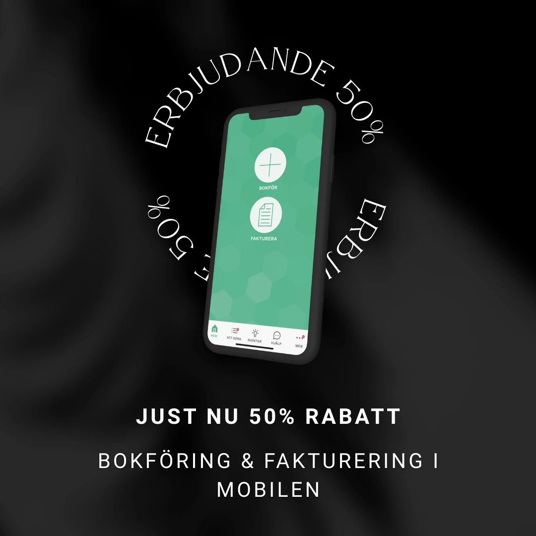 Just nu 50% rabatt på enkel bokföring och fakturering!