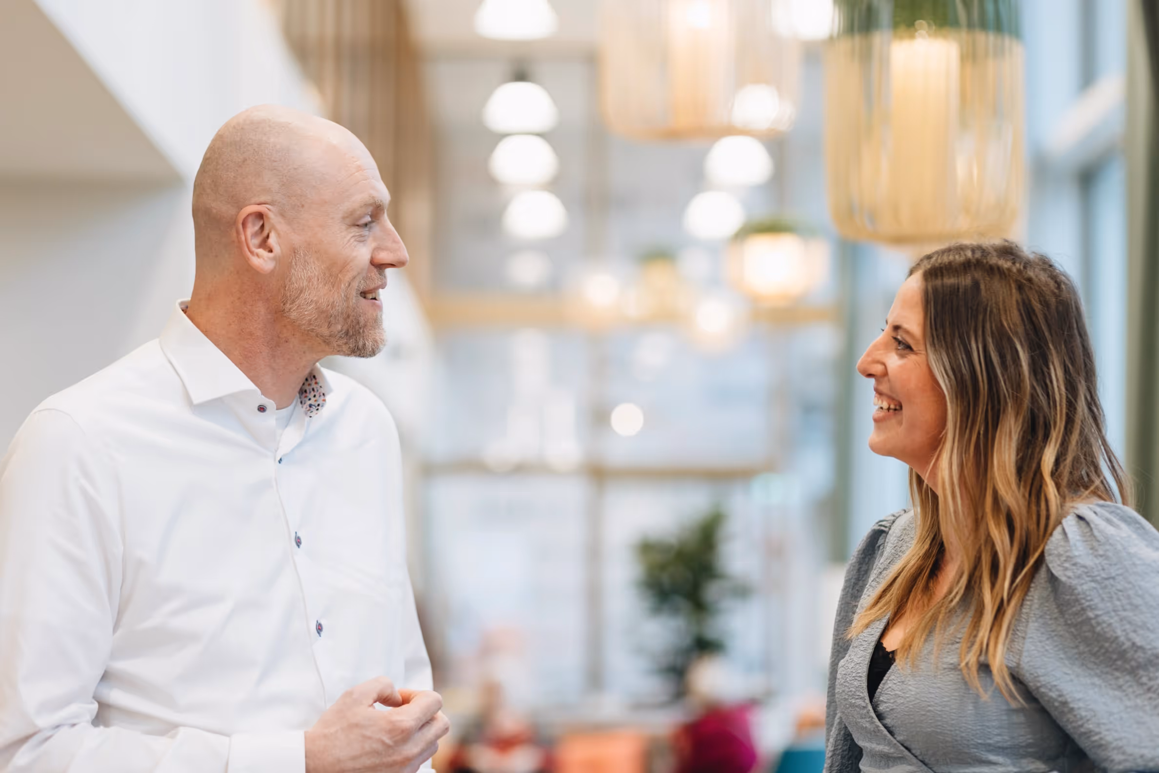 Accountmanager Goodzo in gesprek met de directeur financiën en bedrijfsvoering bij Van Neynsel