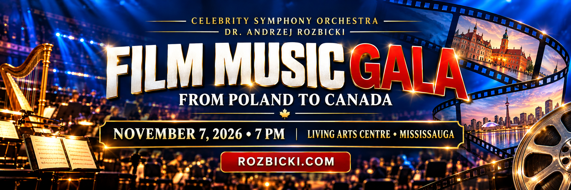 Film Music Gala – From Poland to Canada, November 7, 2026, Living Arts Centre Mississauga
