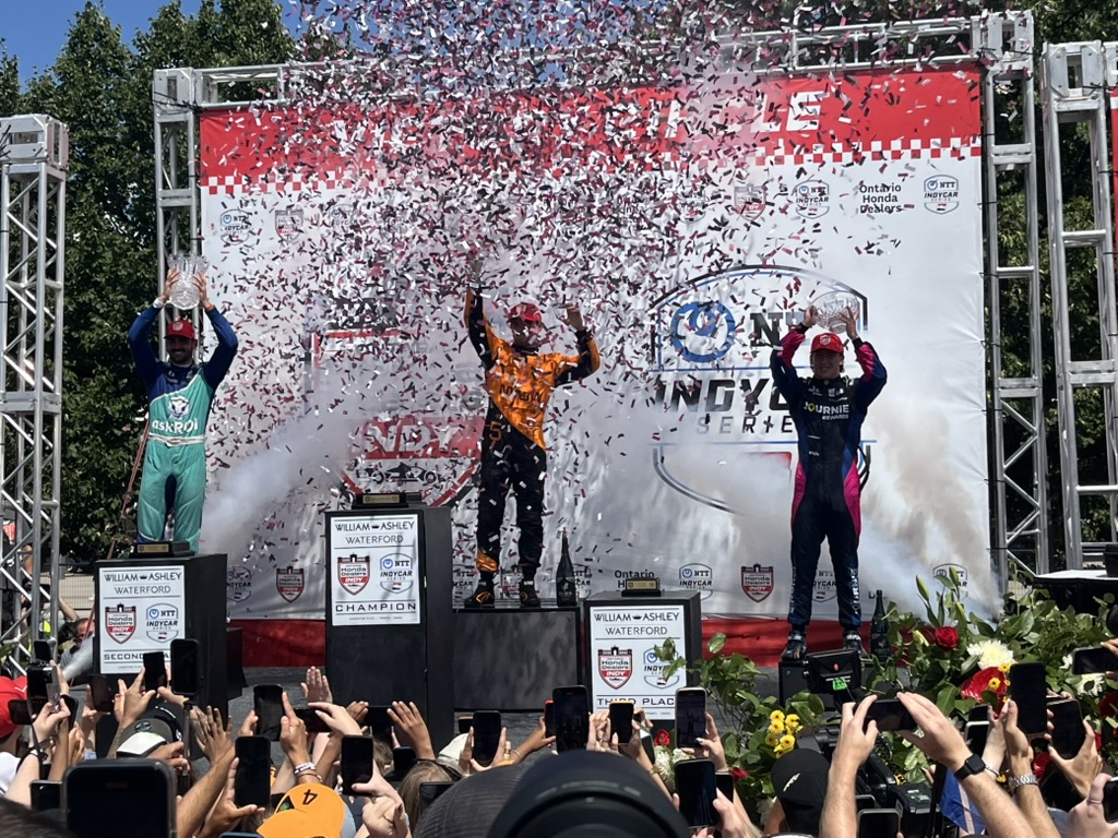 Last year's Honda Indy Toronto race winners