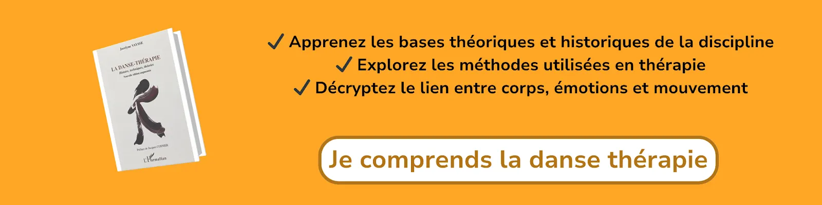 Bannière d'affiliation pour le ivre sur la danse thérapie