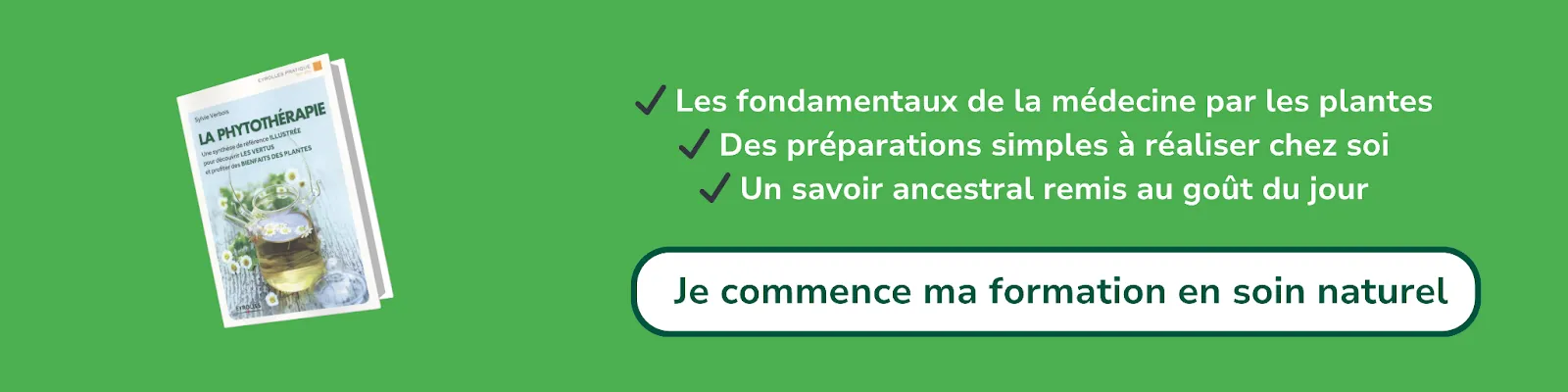 Bannière d'affiliation pour le livre la phytothérapie