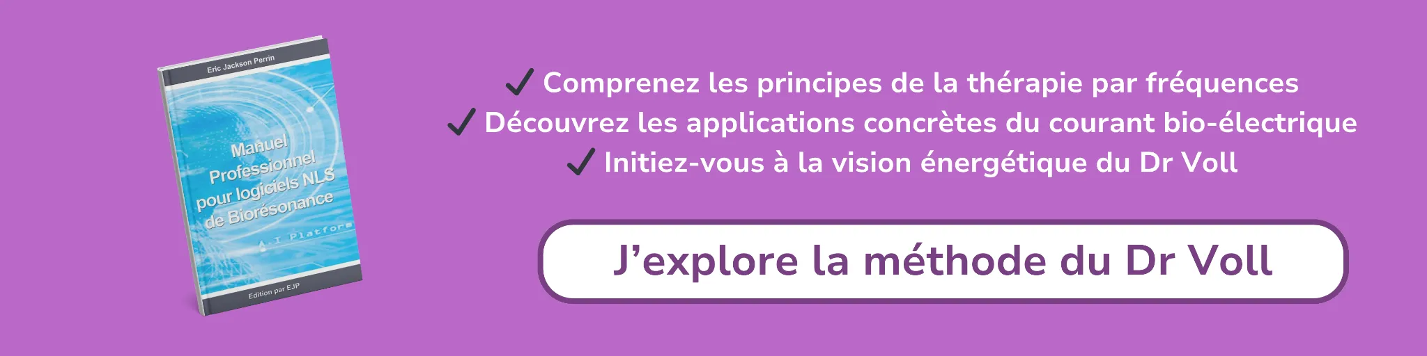 Bannière d'affiliation pour le livre -Biorésonance et électro-thérapie