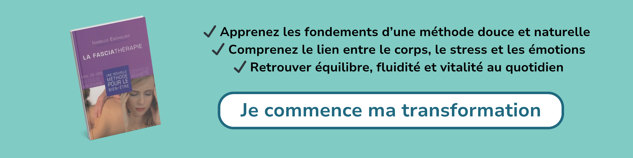 Bannière d'affiliation pour le livre -La fasciathérapie