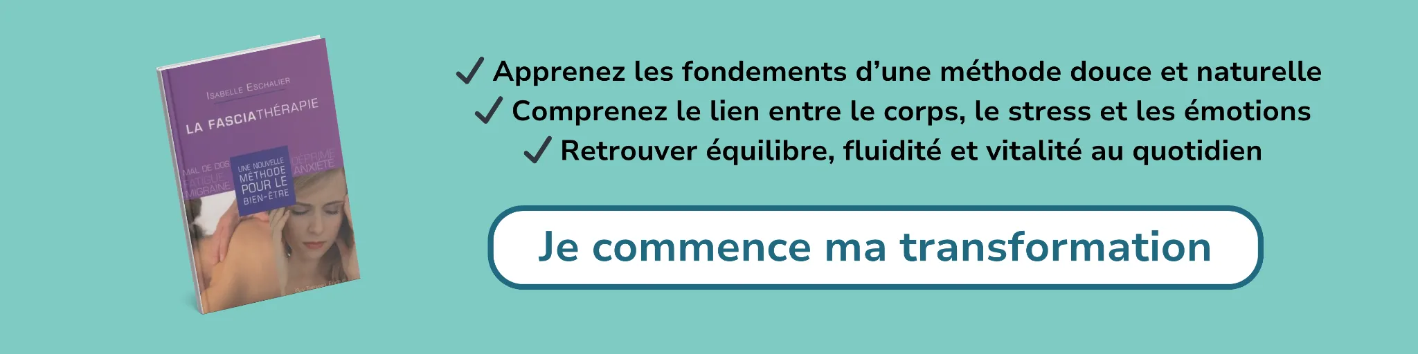 Bannière d'affiliation pour le livre -La fasciathérapie