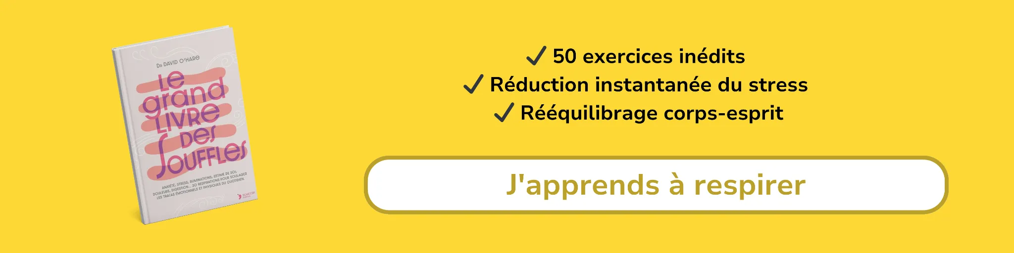 Bannière d'affiliation pour le livre -30 respirations pour soulager les tracas émotionnels