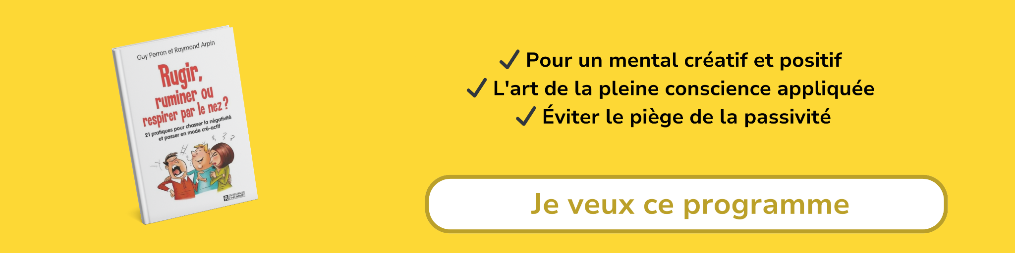 Bannière d'affiliation pour le livre -Rugir, ruminer ou respirer par le nez?