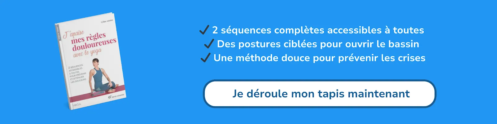 Bannière d'affiliation pour le livre -J'apaise mes règles douloureuses avec le yoga