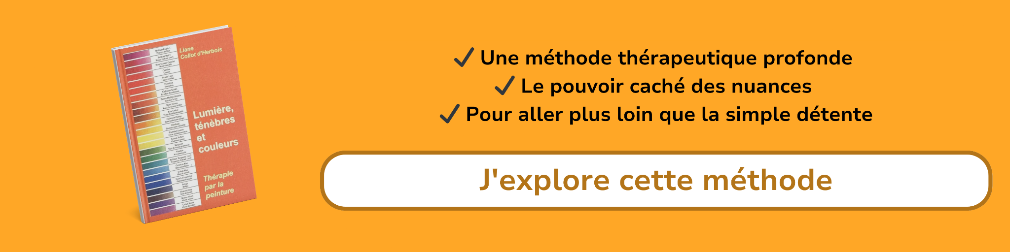 Bannière d'affiliation pour le livre - Lumière, ténèbres et couleur - thérapie par la peinture