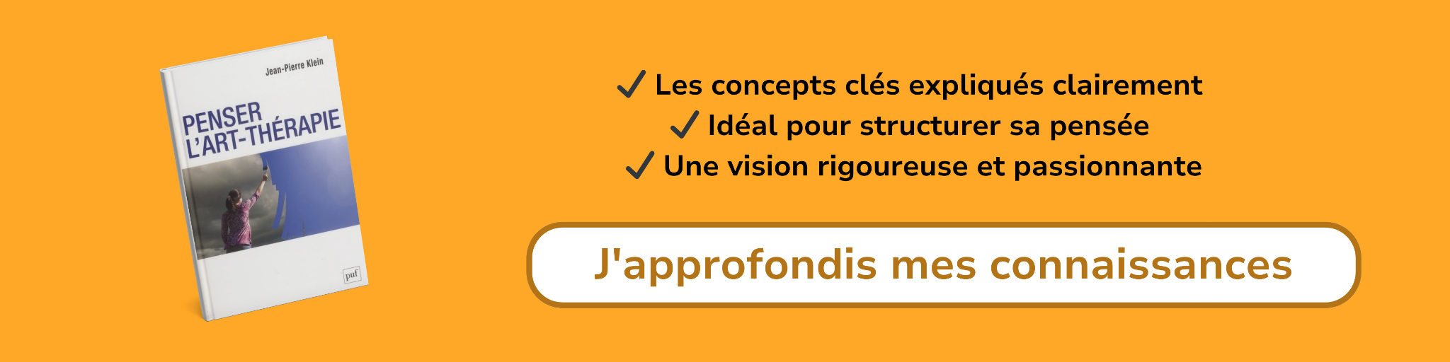 Bannière d'affiliation pour le livre -Penser l'art-thérapie