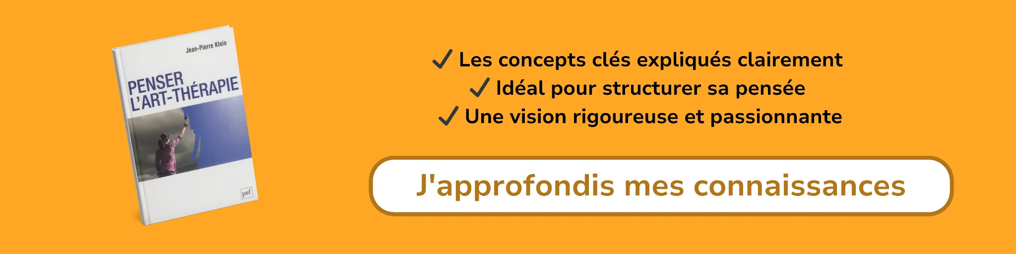 Bannière d'affiliation pour le livre -Penser l'art-thérapie