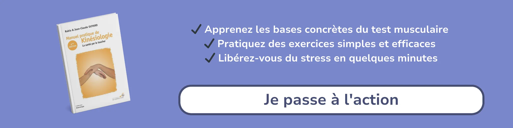 Bannière d'affiliation pour le livre - Manuel pratique de kinésiologie