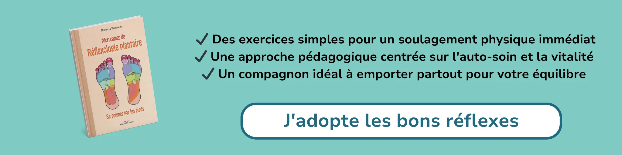 Bannière d'affiliation pour le livre - Mon cahier de réflexologie plantaire 