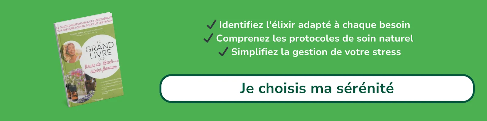 Bannière d'affiliation pour le livre -Le grand livre des fleurs de Bach et des élixirs floraux