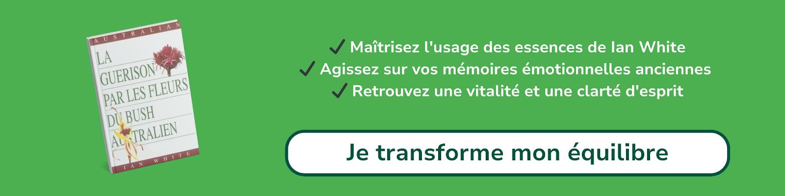 Bannière d'affiliation pour le livre - Guérison par les fleurs du bush australien