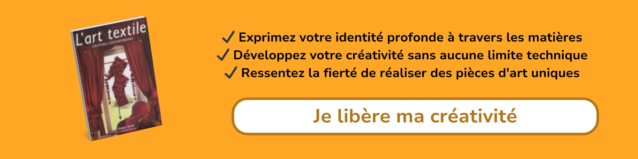Bannière d'affiliation pour le livre -L'art textile