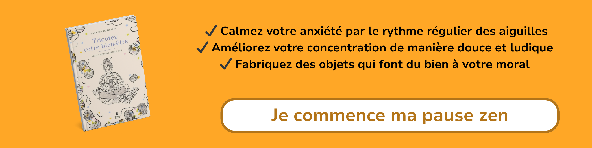 Bannière d'affiliation pour le livre - Tricotez votre bien-être