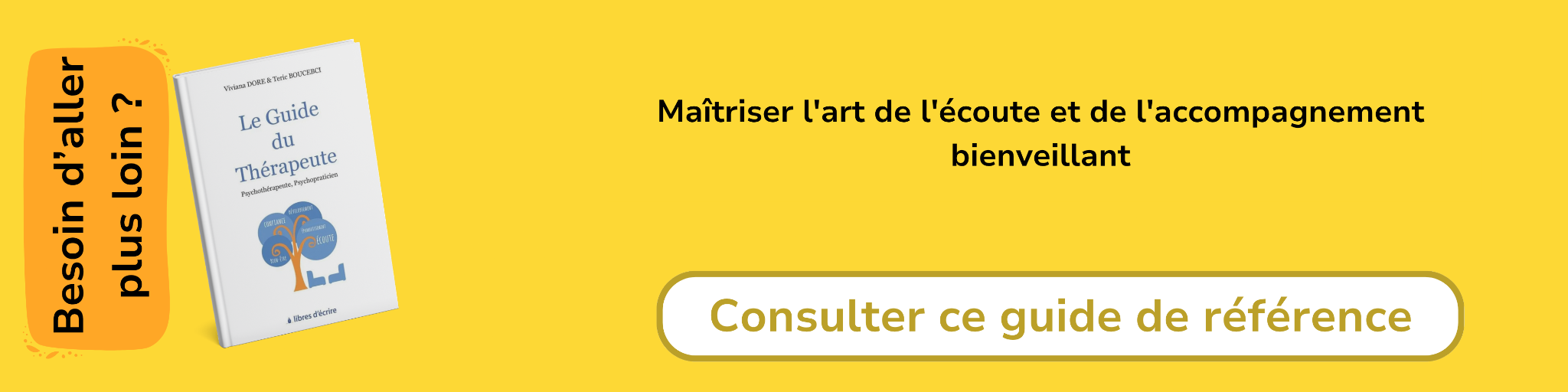 Bannière d'affiliation pour le livre -Le guide du therapeute