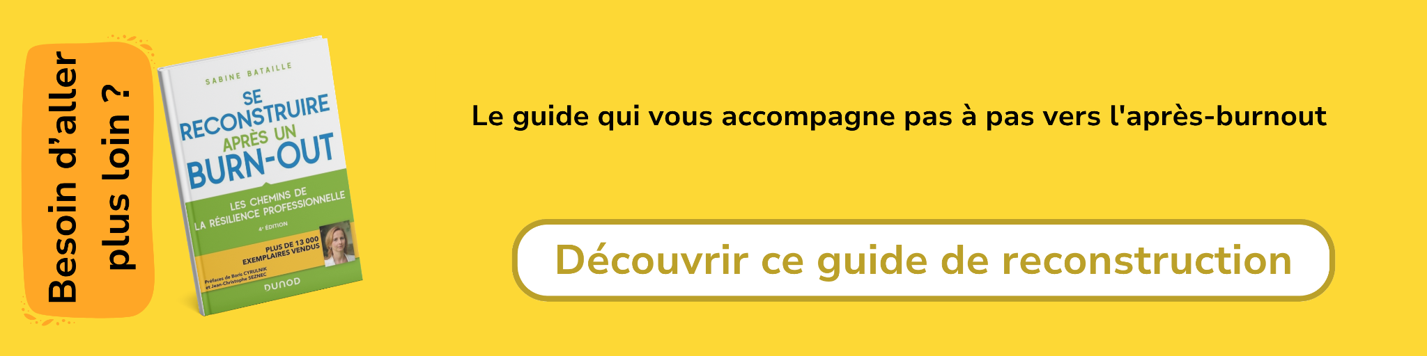 Bannière d'affiliation pour le livre -Se reconstruire après un burn-out