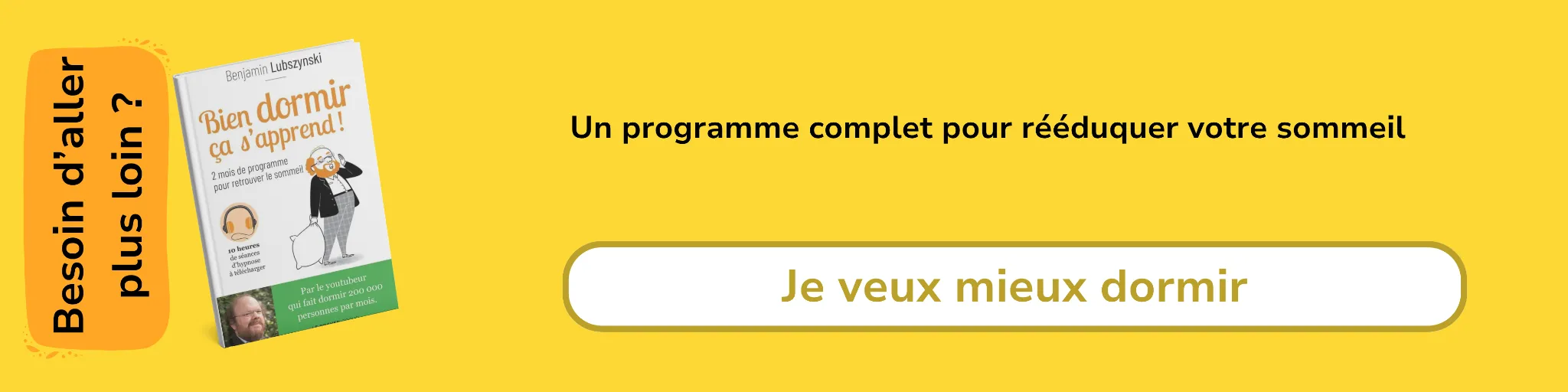 Bannière d'affiliation sur le livre Bien dormir ça s’apprend  