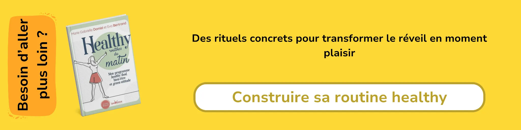 Bannière d'affiliation pour le livre -Healthy routines du matin