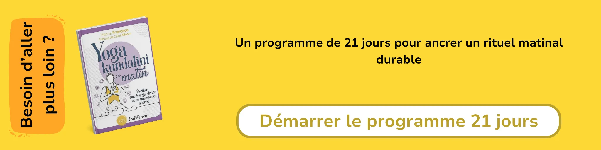 Bannière d'affiliation pour le livre -Yoga kundalini du matin