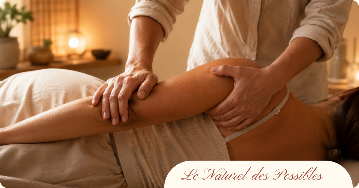 Mobilisation douce de l'épaule par un praticien pour l'arthrose