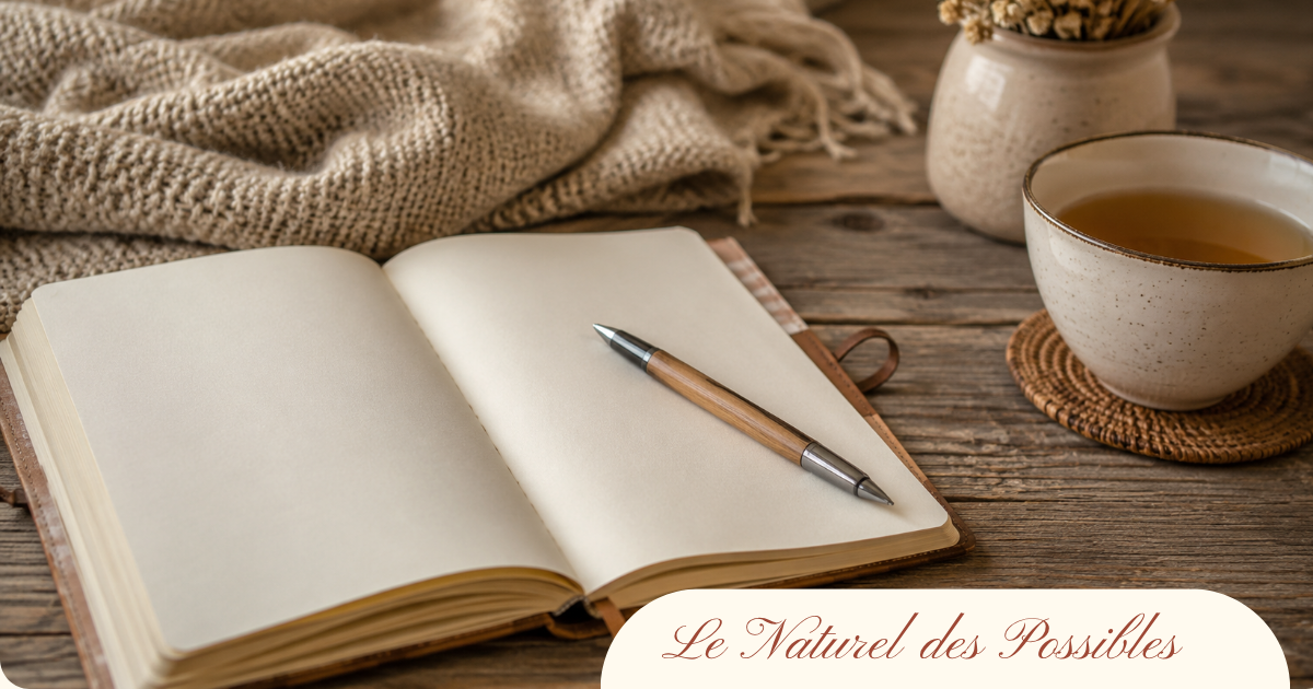 Carnet et tisane pour organiser sa stratégie contre l'arthrose