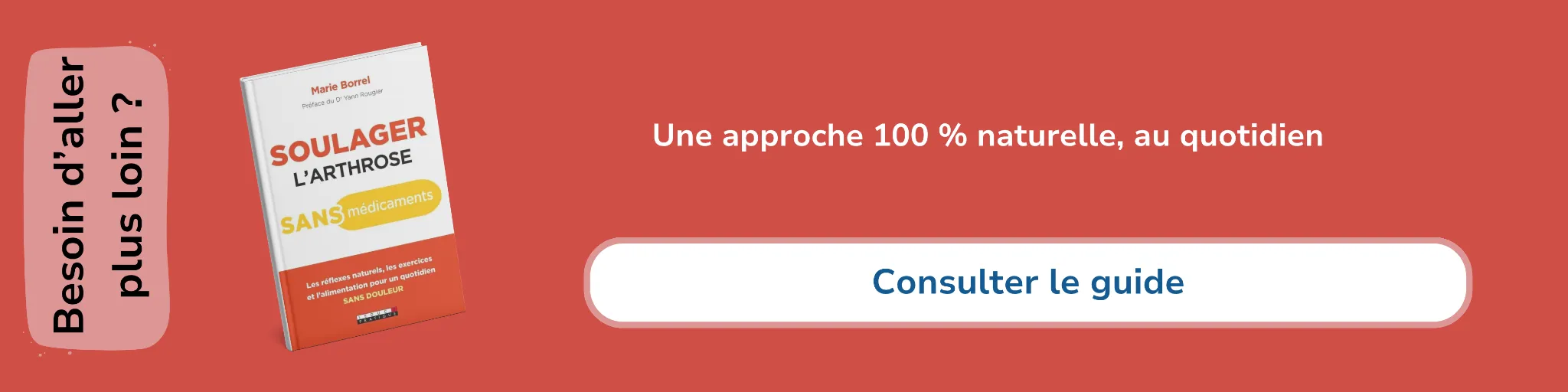 Bannière d'affiliation pour le livre -Soulager l'arthrose sans médicaments
