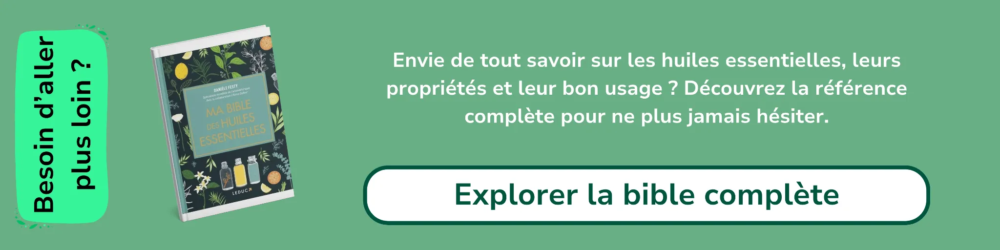 Bannière d'affiliation pour le livre -Ma bible des huiles essentielles