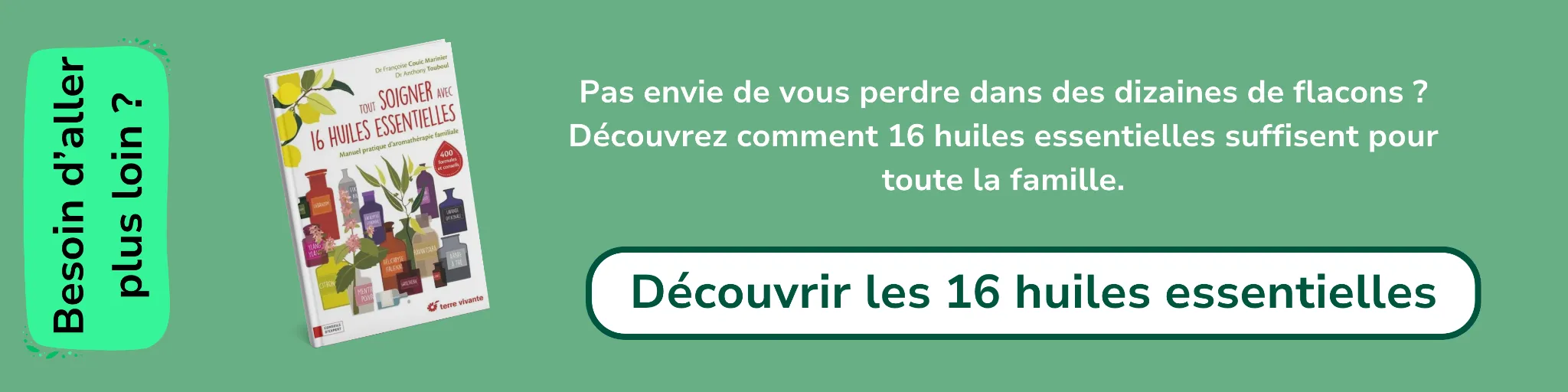 Bannière d'affiliation pour le livre -Tout soigner avec 16 huiles essentielles