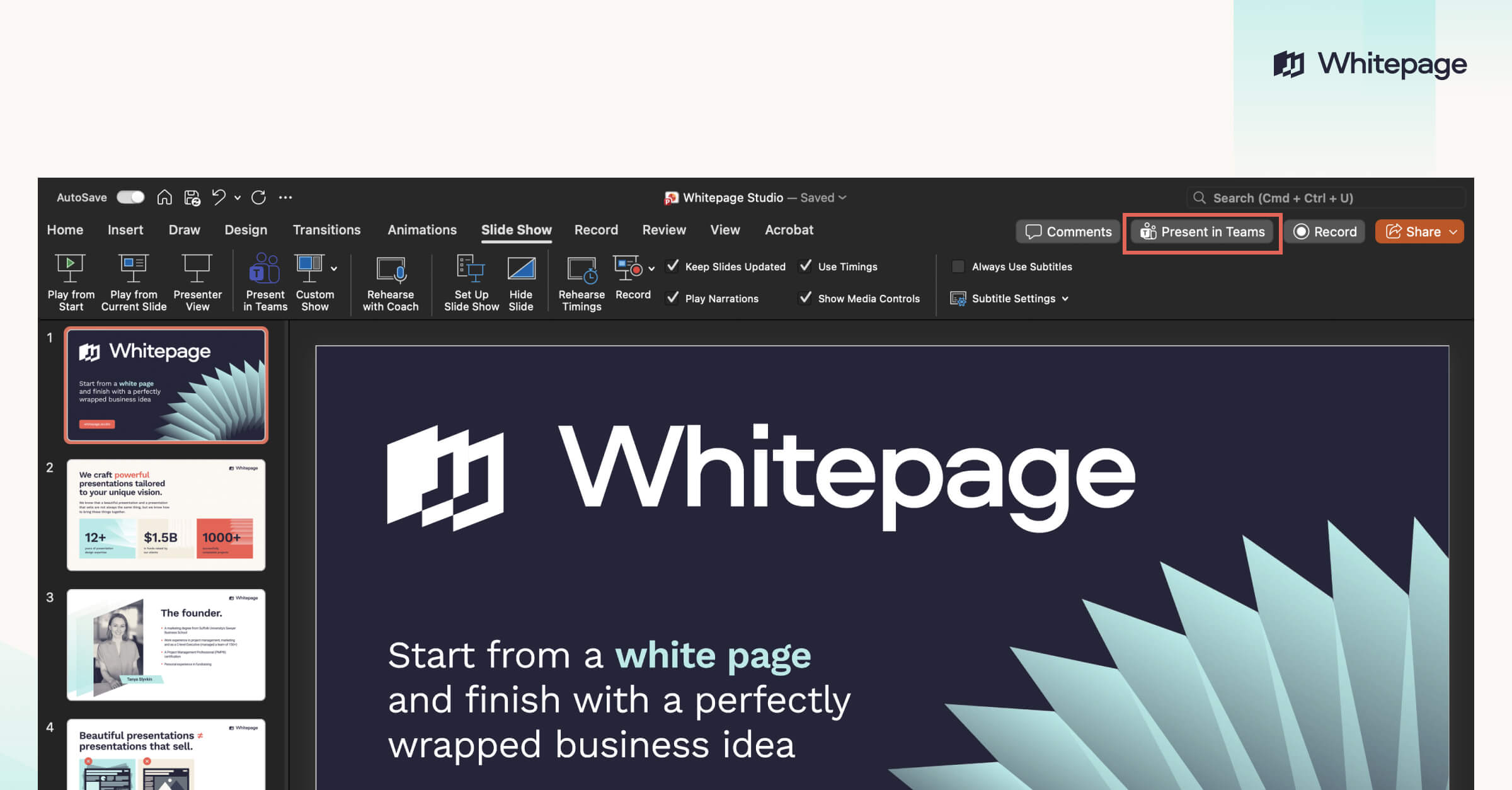 How to use presenter view in online meetings