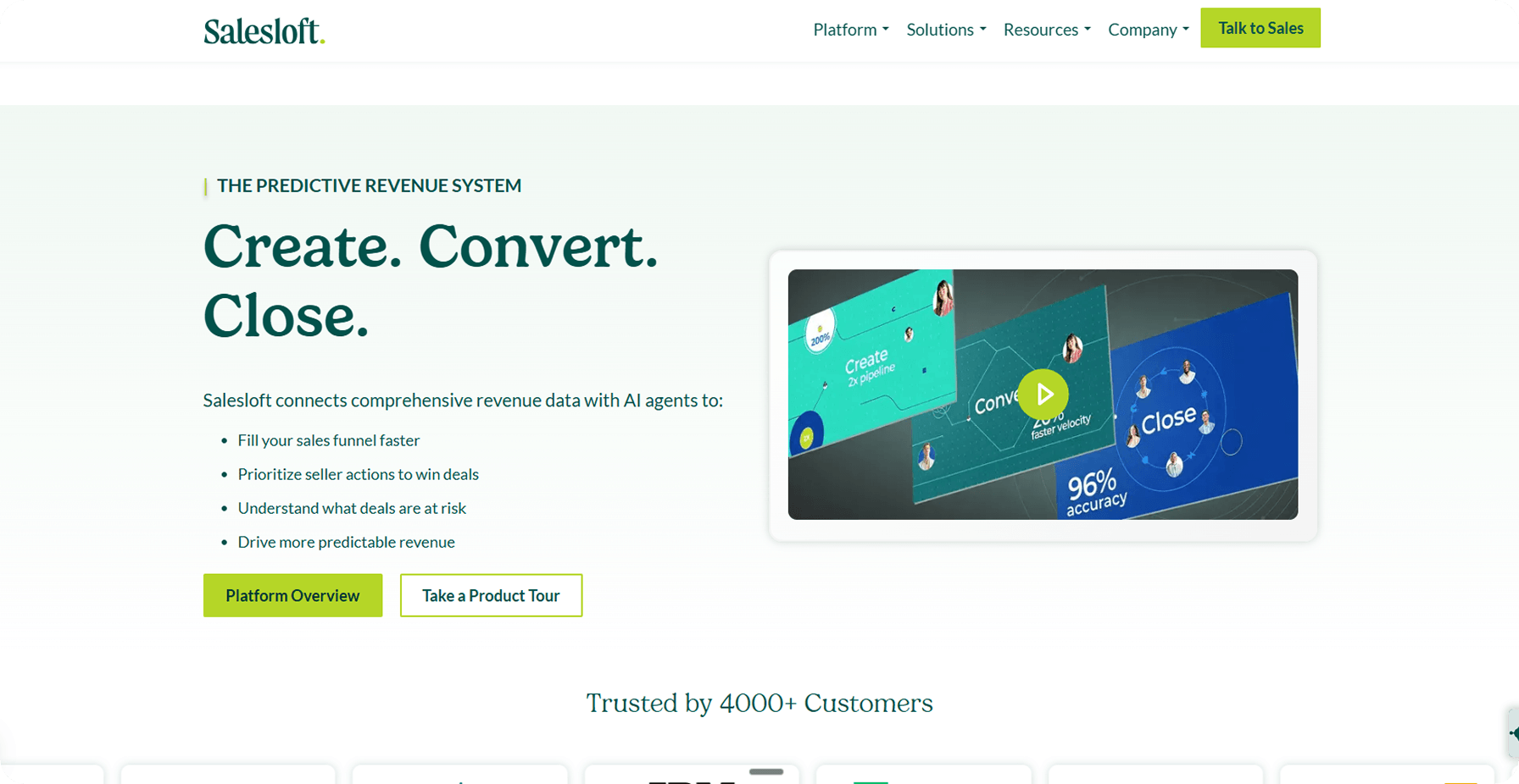 An example of Drift by SalesLoft as an AI lead generation tool. It's best for website visitor conversion.