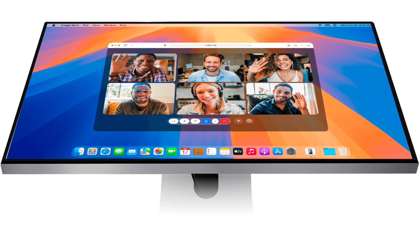 group of learners on a video call with their facilitator