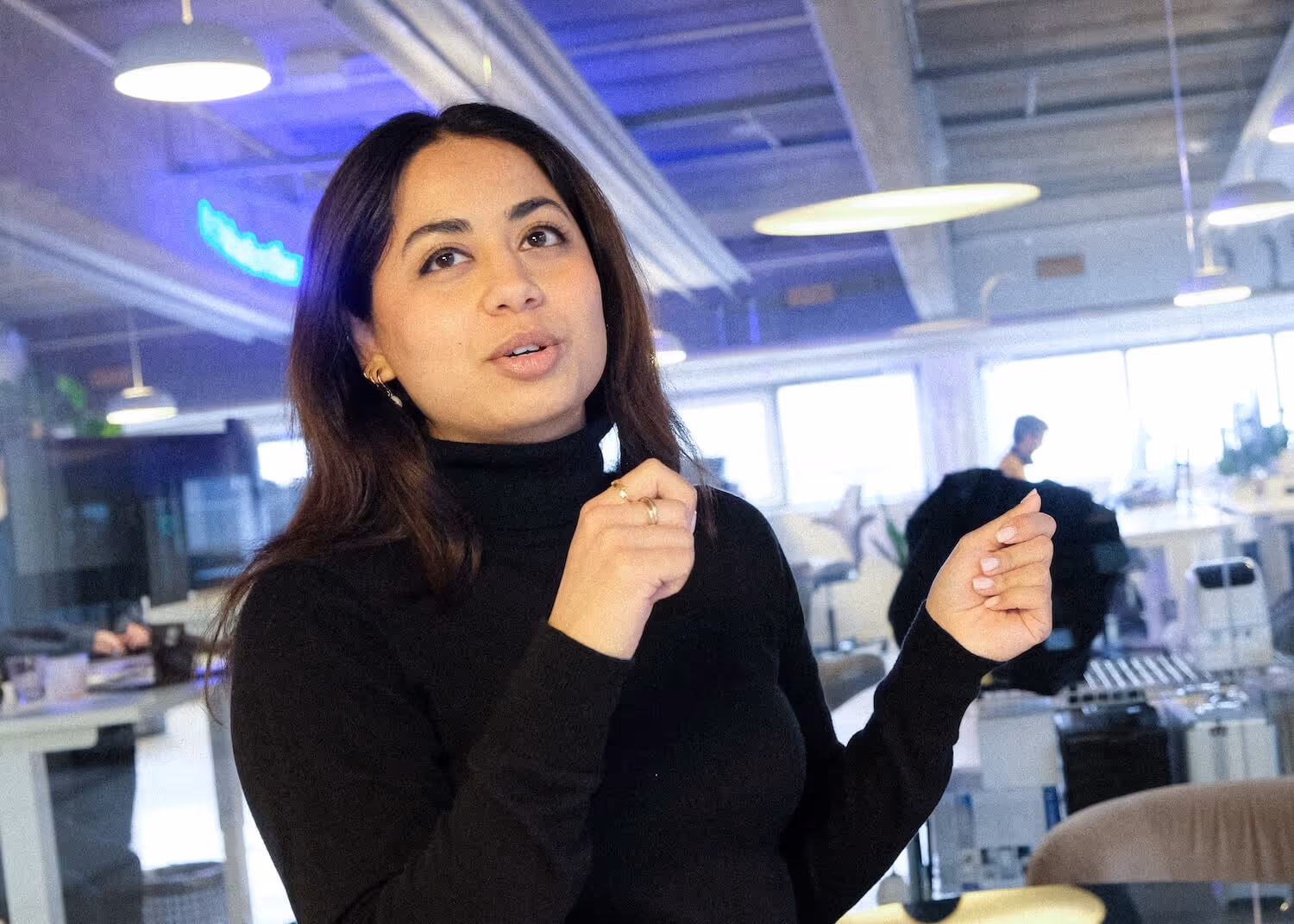 Nishita Ramrakhyani, Account Executive at Fredo, Sleek name badge printing.
