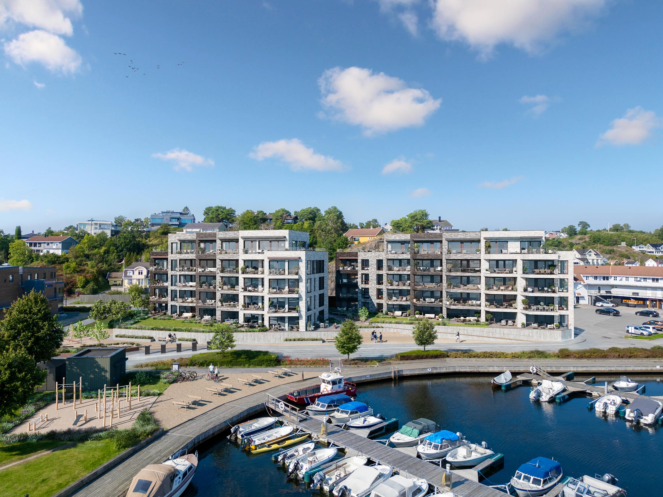 Illustrasjon av Smørsund Vy.