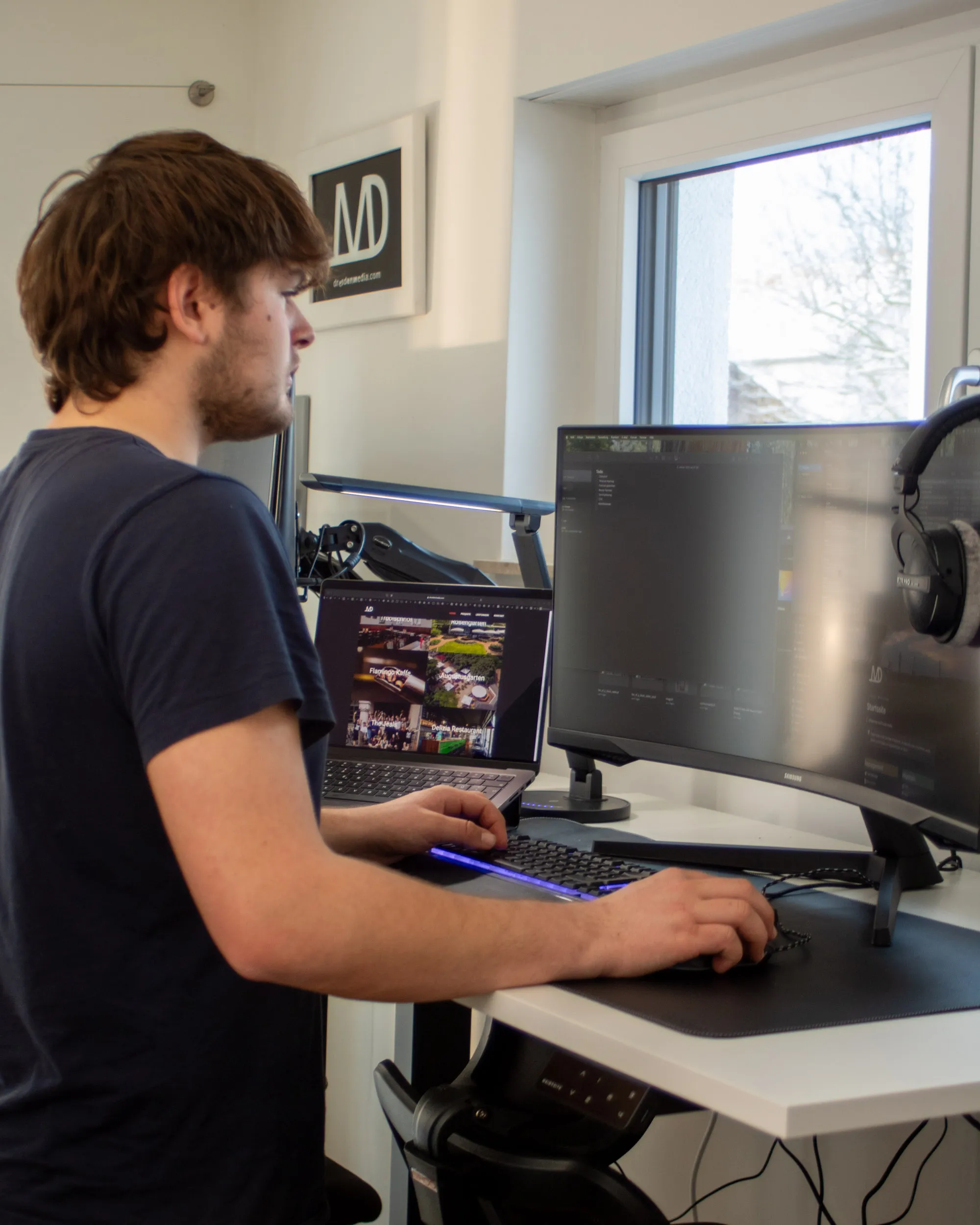 Marek Heise bei der Arbeit bei Dresden Media