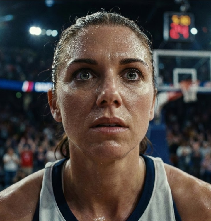 Intense close-up of athlete in high-pressure moment.