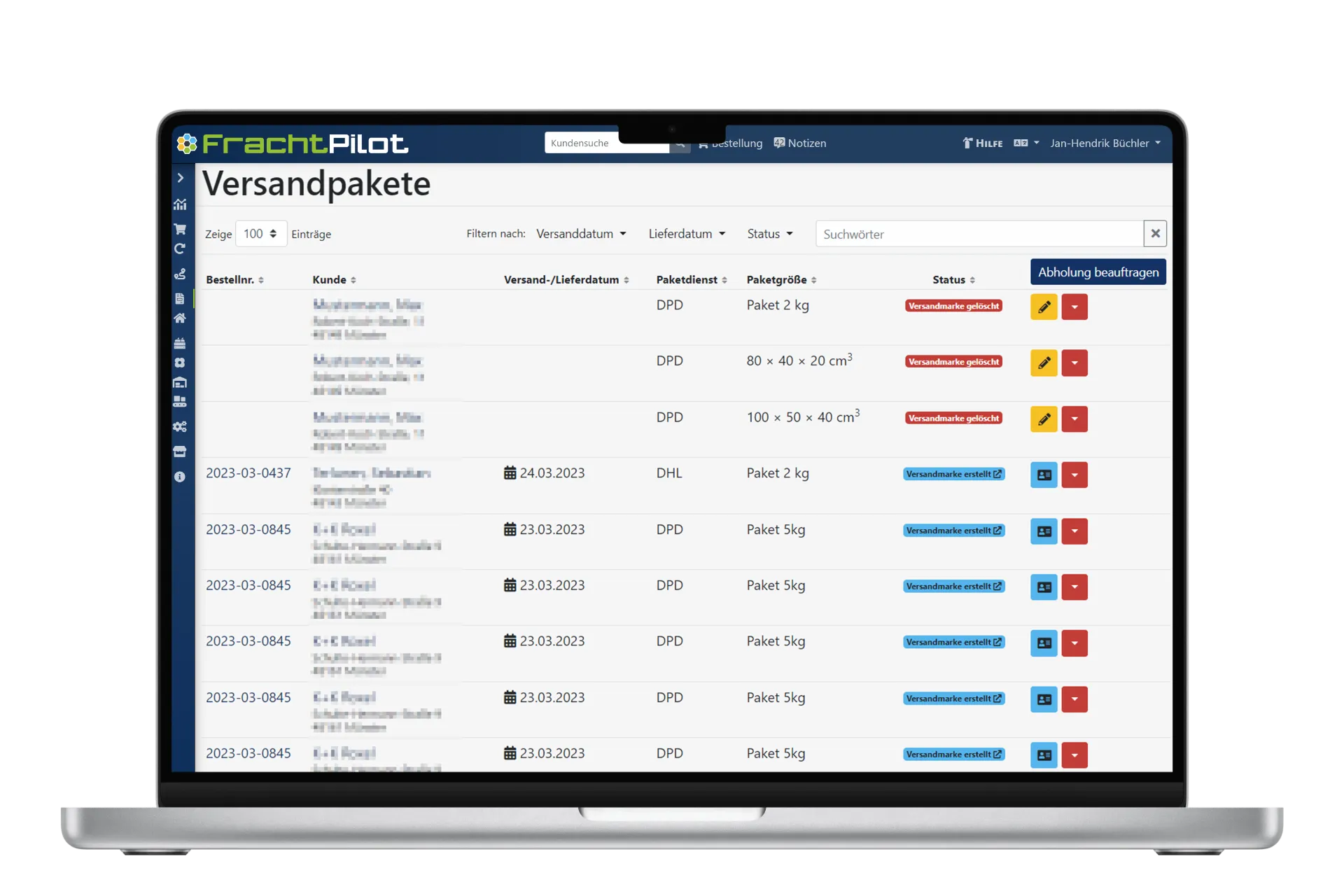 Mockup Paketversand