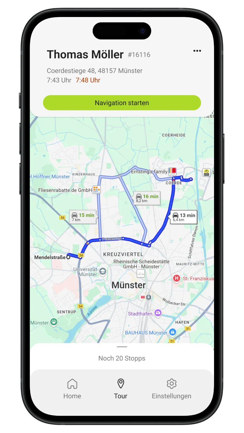 Mockup Liefer-App