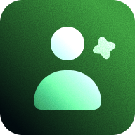 Icon of person with ai sparkle
