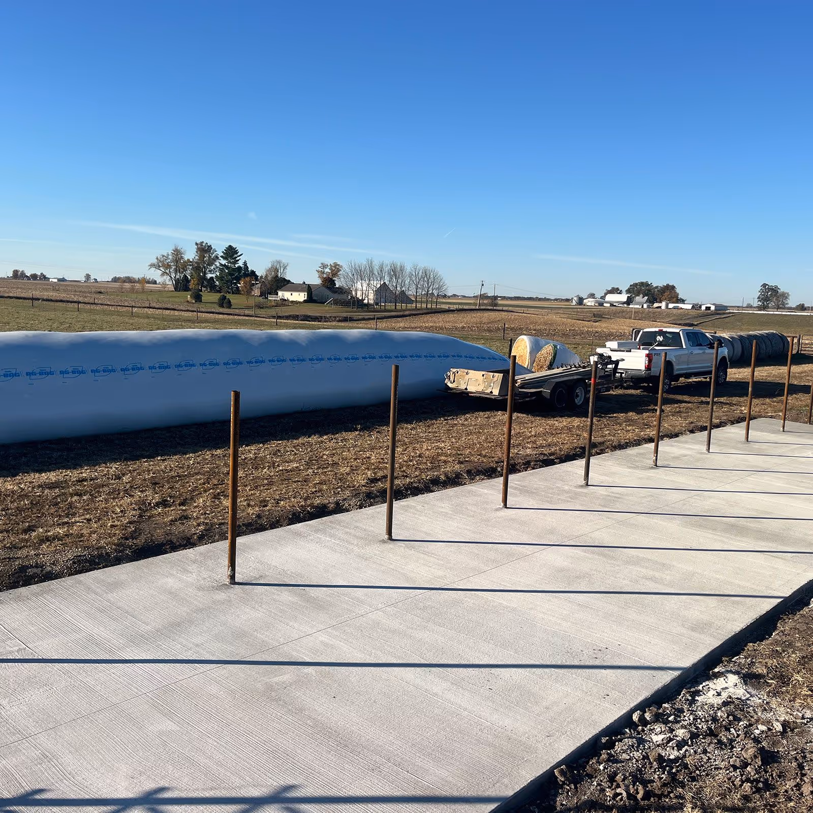 Concrete entrance drive installation for business – FB Outdoor Services Tazewell IL