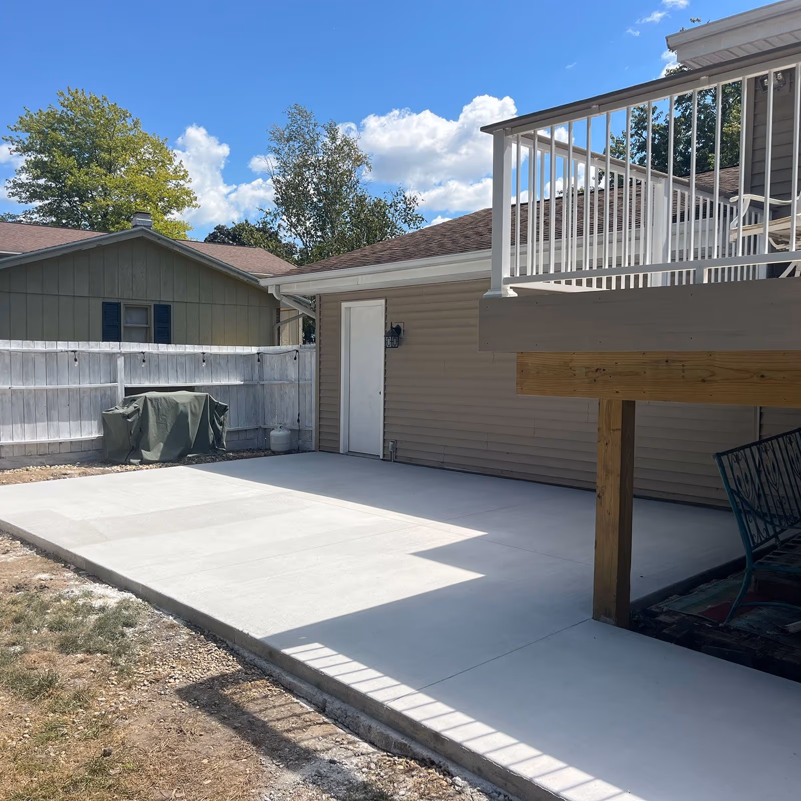 Concrete patio installation by FB Outdoor Services near me in Tazewell IL