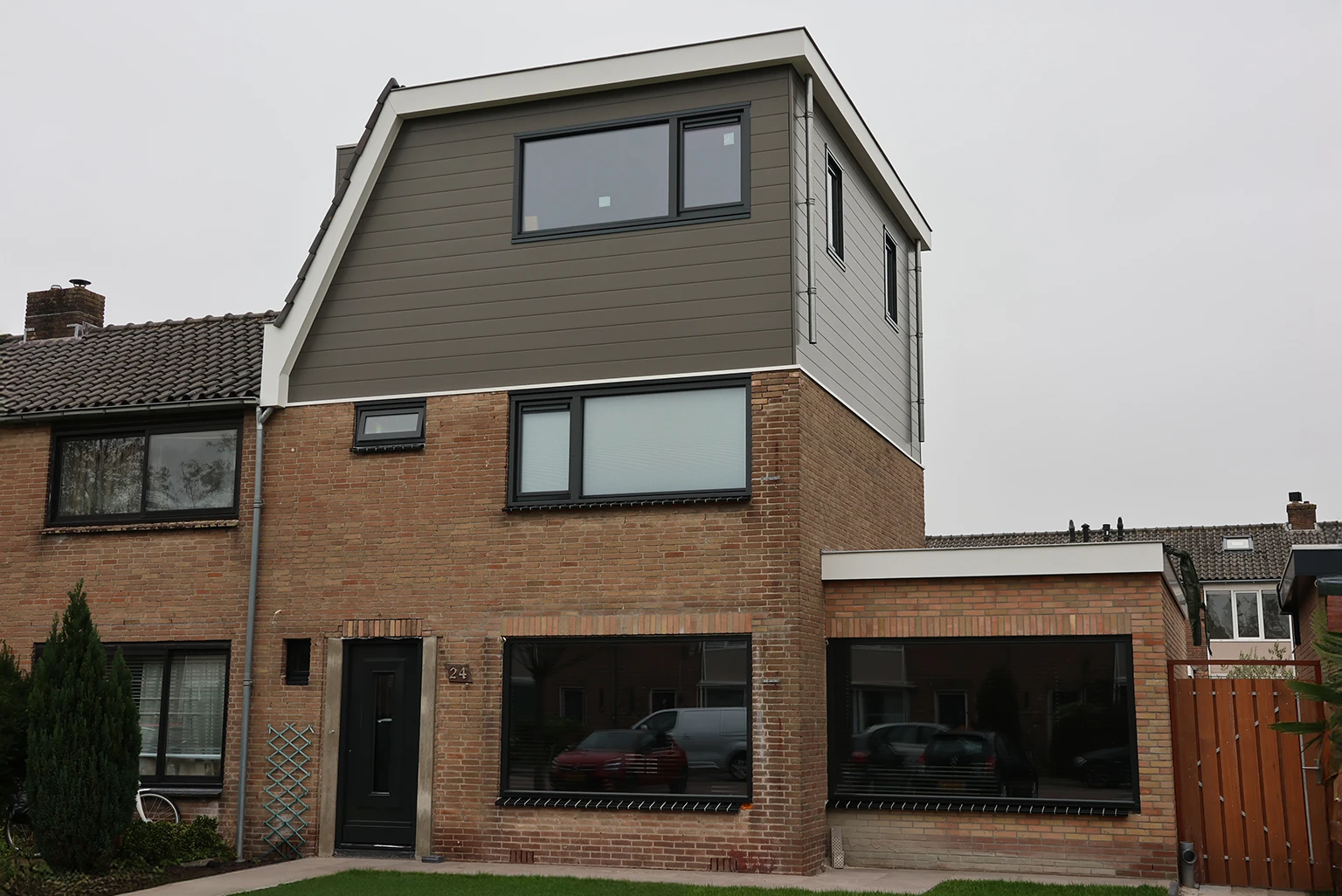 Gevelbekleding van een woning