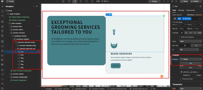 Services Process Section