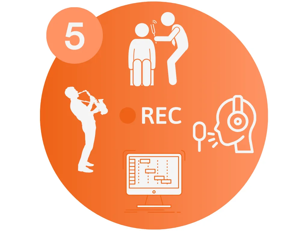 image showing how any kind of gear can be integrated with the WhisperRoom sound boothsuch as audiology, music recording, audio production, and voice-over work.