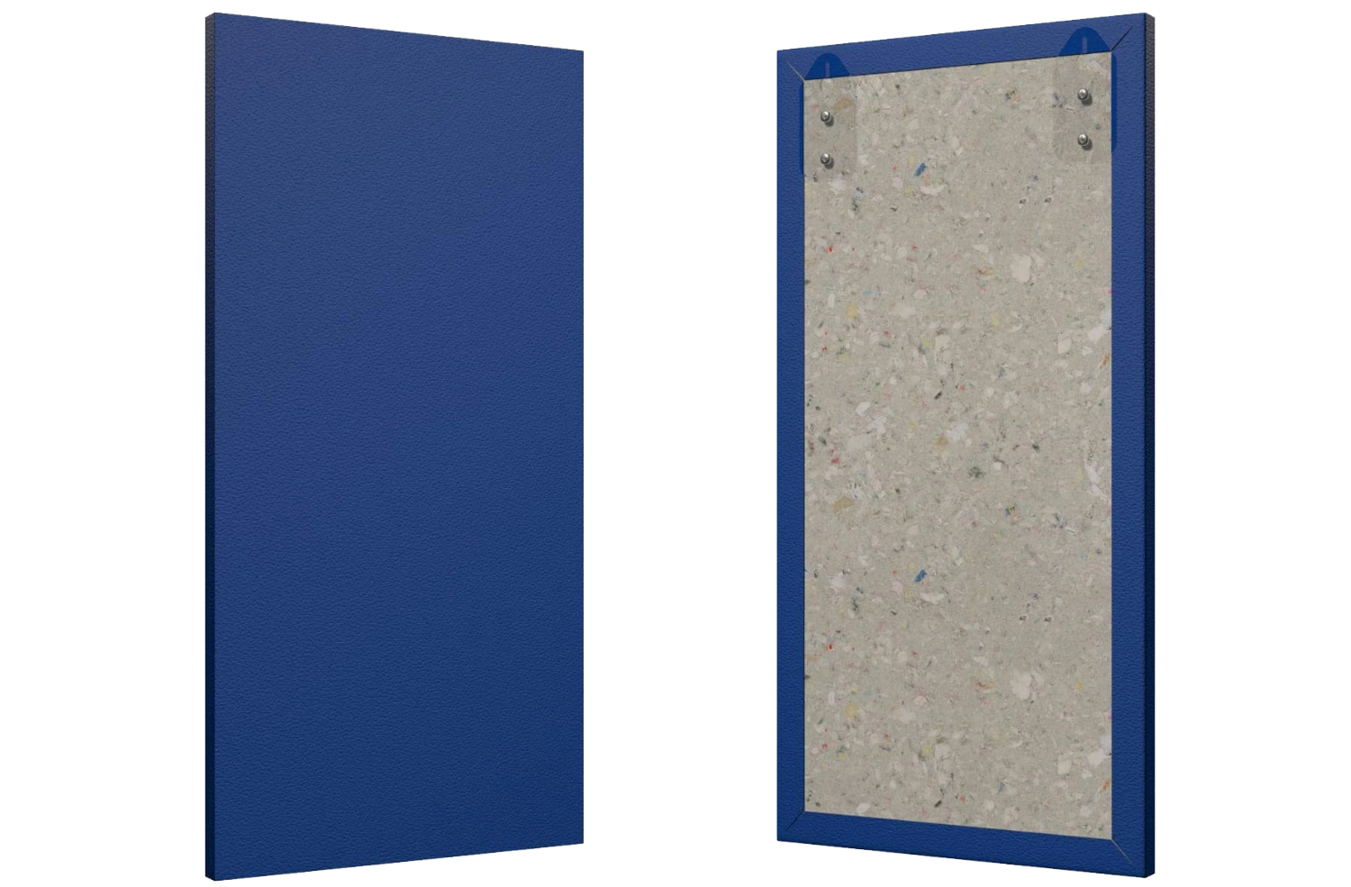 Audimute fabric acoustic panel for WhisperRoom booths, showing front fabric surface and recycled cotton fiber core