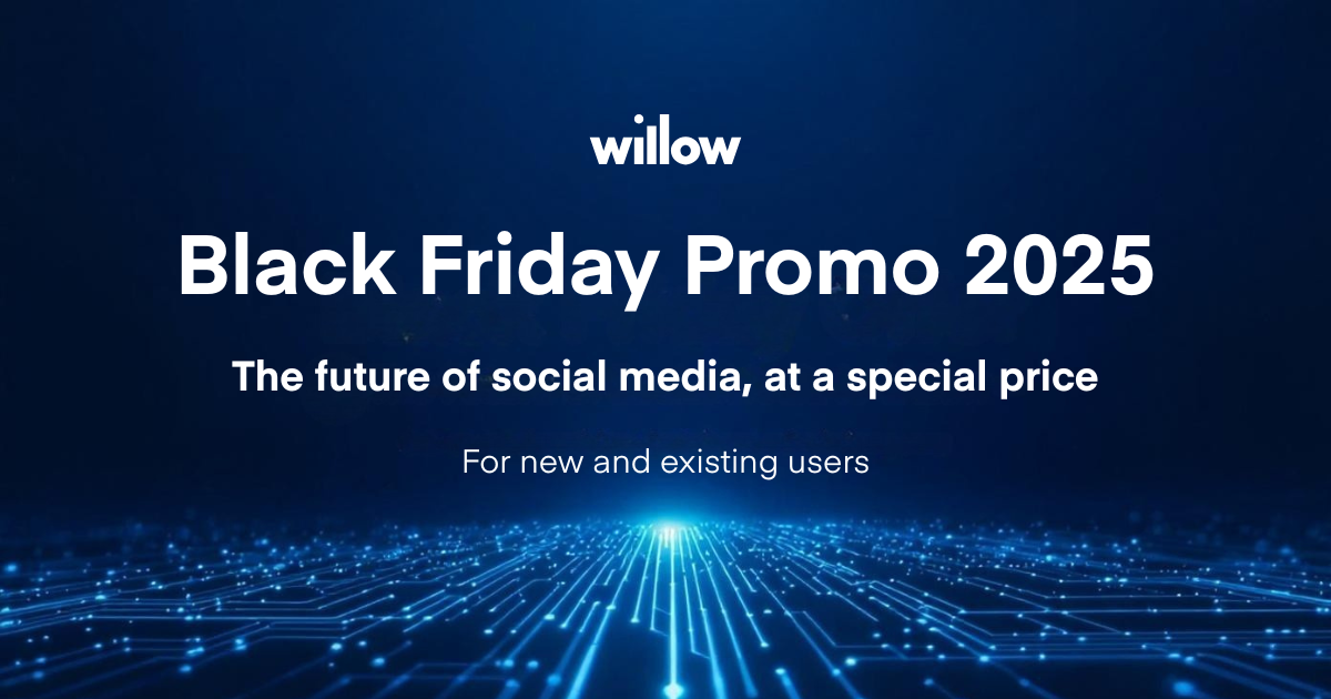 Black friday promo for Willow plans
