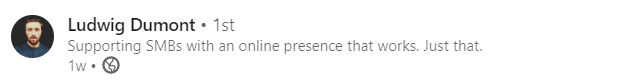 LinkedIn profile example